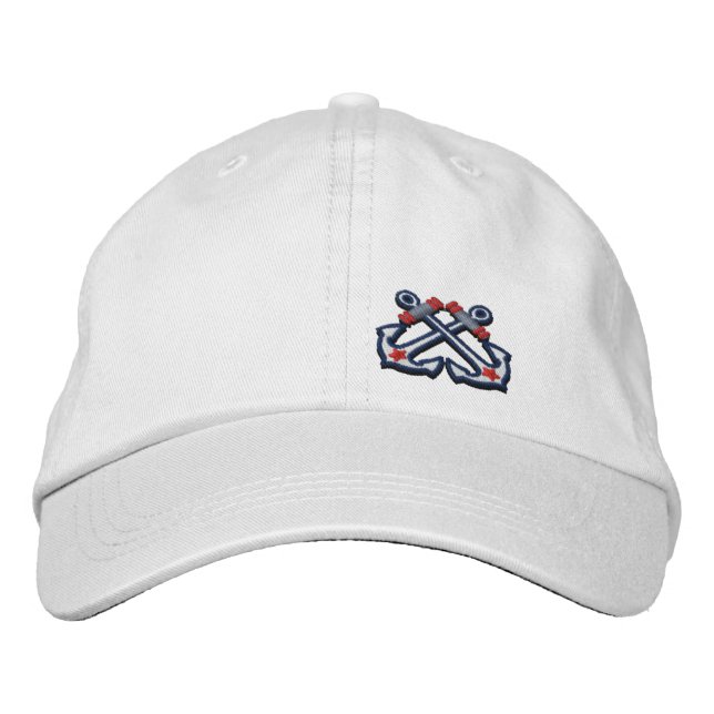 Gorra Bordada Anclas cruzadas Nautical Star Embroidery (Anverso)