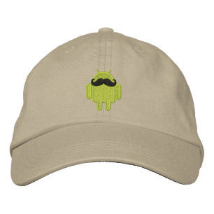 Gorra Bordada Android Robot Mustache Embroidery