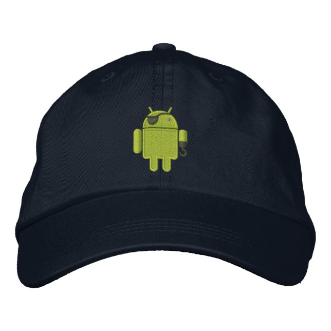 Gorra Bordada Android Robot Pirate Embroidery (Anverso)