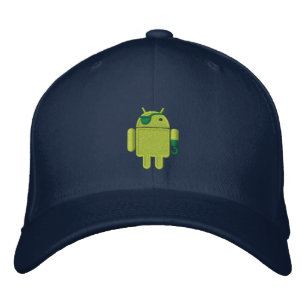 Gorra Bordada Android Robot Pirate Embroidery