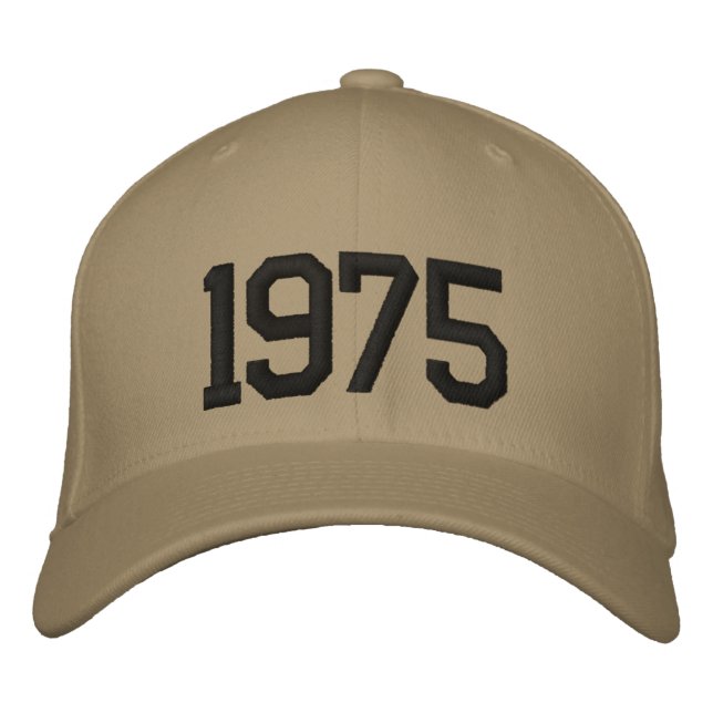 Gorra Bordada Año de cumpleaños personalizado (Anverso)
