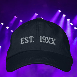 Gorra Bordada Año personalizado de nacimiento.