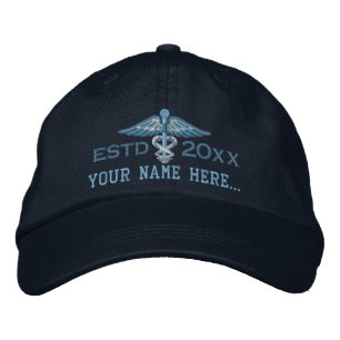 Gorra Bordada Año Personalizado Su Caducto Médico de Texto