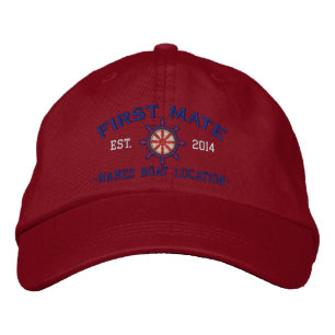 Gorra Bordada AÑO personalizado y nombre la rueda de primer mate