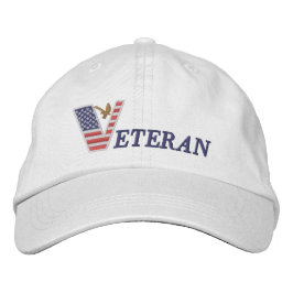 Gorra Bordada Aparato alternativo Capa de Veteranos Ajustable Bá