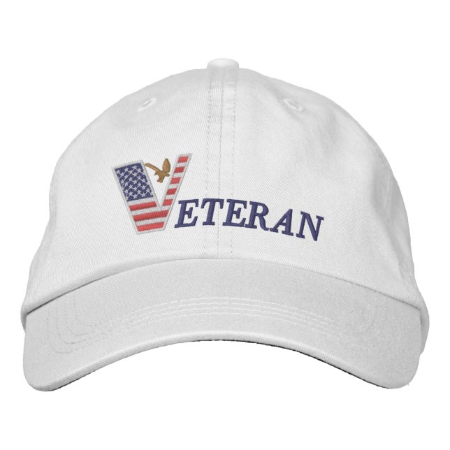 Gorra Bordada Aparato alternativo Capa de Veteranos Ajustable Bá (Anverso)