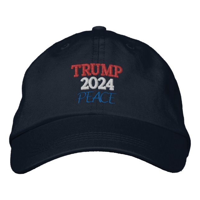 Gorra Bordada Aparato alternativo de PAZ TRUMP 2024 ajustable (Anverso)