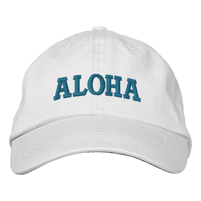 Gorra Bordada Aqua Aloha (Anverso)