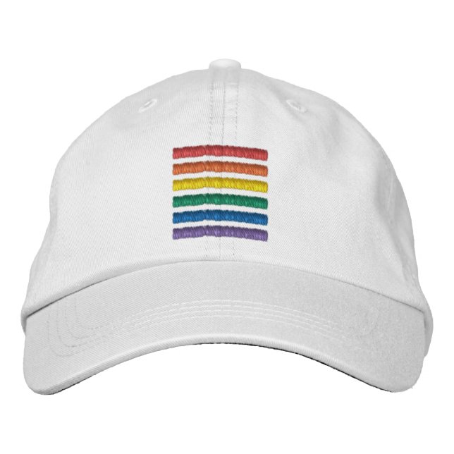 Gorra Bordada Arcoiris LGBTQ+ (Anverso)