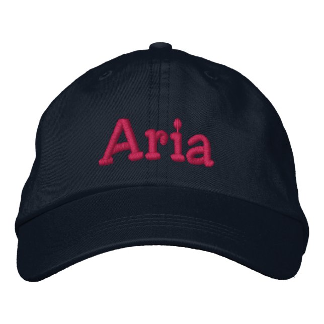 Gorra Bordada Aria Embroidered Béisbol Cap Navy Hot Pink (Anverso)