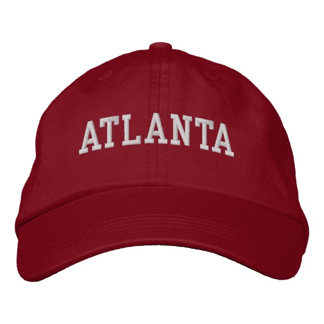 Gorra Bordada Atlanta White y Red (Anverso)