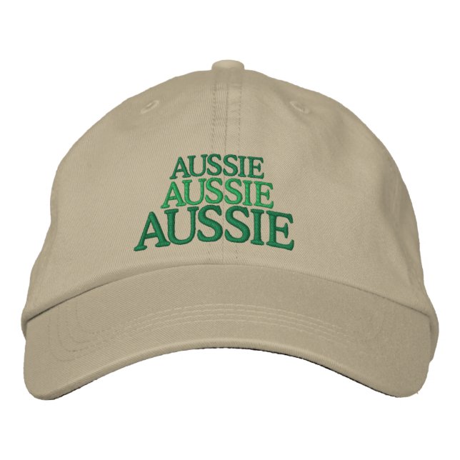 Gorra bordada Aussie, Aussie, Aussie (Anverso)