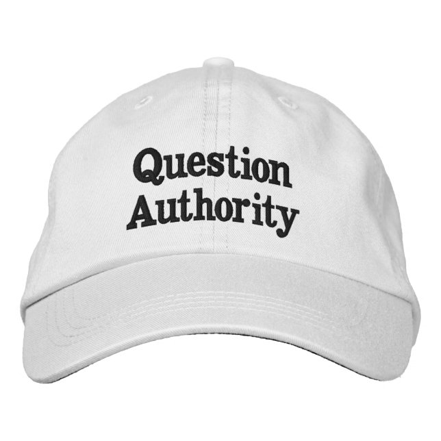 Gorra Bordada "Autoridad de preguntas" (Anverso)