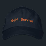 Gorra Bordada Autoservicio Texto impreso Elegante Empoderamiento<br><div class="desc">"Autoservicio en su mejor momento. Toma el control,  hazlo tú mismo. Empoderando tu propio éxito,  paso a paso".</div>