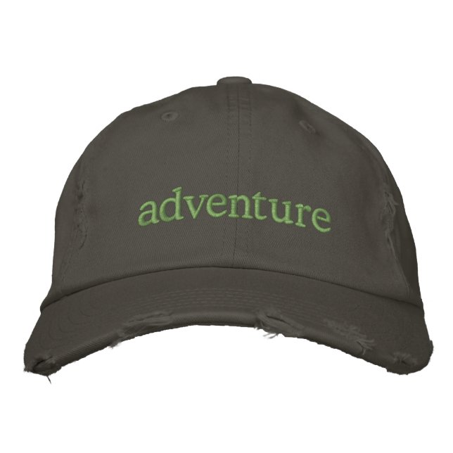 Gorra Bordada Aventura Viajes y Naturaleza Lover Textos Diseño (Anverso)