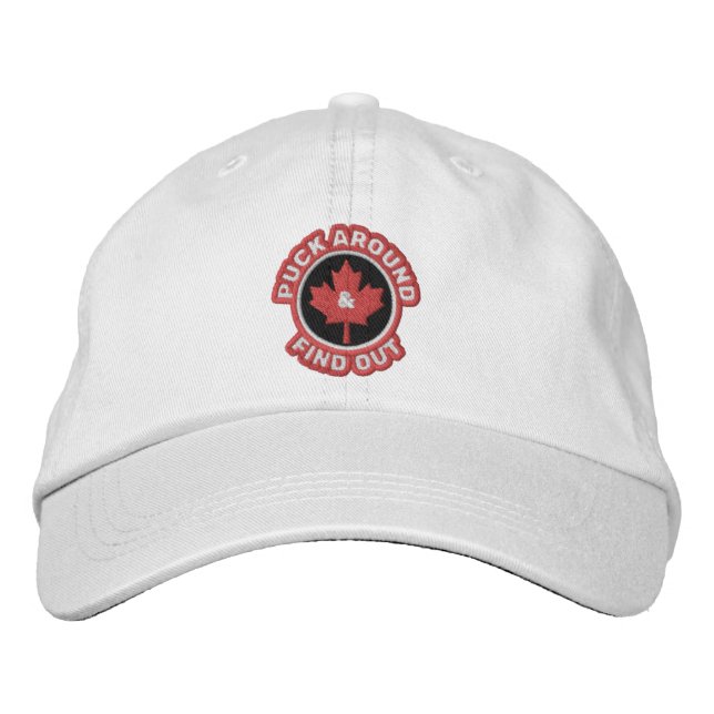 Gorra Bordada Averigua y descubre el bordado canadiense de hojas (Anverso)