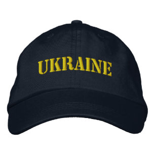 Gorra Bordada Azul de la Marina de UCRANIA con fuente de estilo