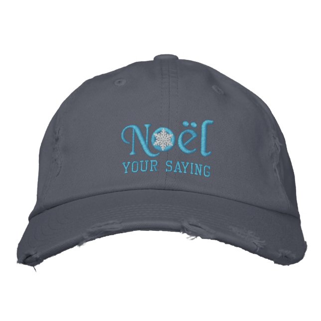Gorra Bordada Azul Noel Noel Snowflake (Anverso)