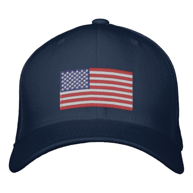 Gorra Bordada Bandera Americana (Anverso)