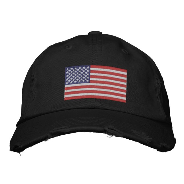 Gorra Bordada Bandera Americana (Anverso)