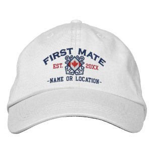 Gorra Bordada Bandera canadiense náutica personalizada del
