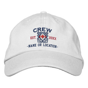 Gorra Bordada Bandera canadiense náutica personalizada del