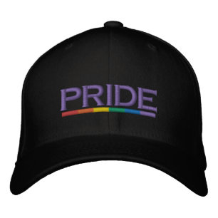Gorra Bordada Bandera de Arcoíris Orgullo Gay Cool y Moderna