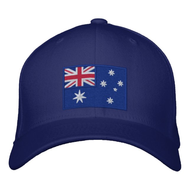 Gorra Bordada Bandera de Australia personalizada (Anverso)