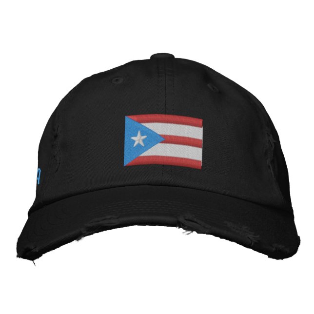 Gorra Bordada Bandera de Boricua (Anverso)