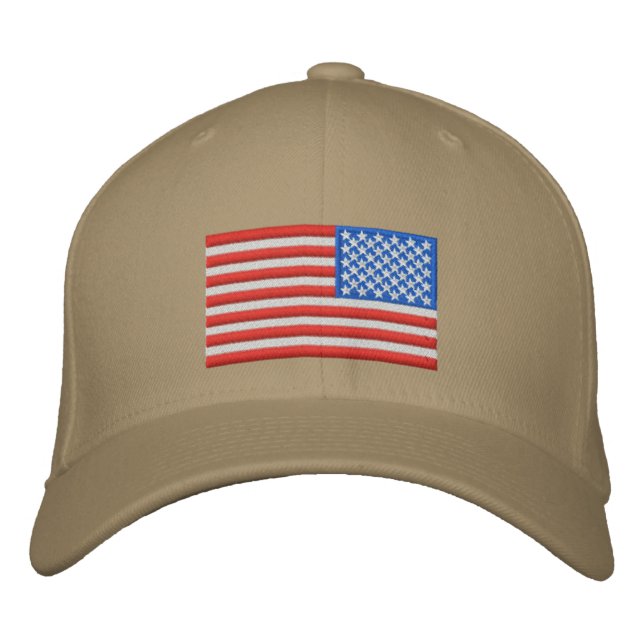 Gorra Bordada Bandera de Estados Unidos - Invertida (Anverso)