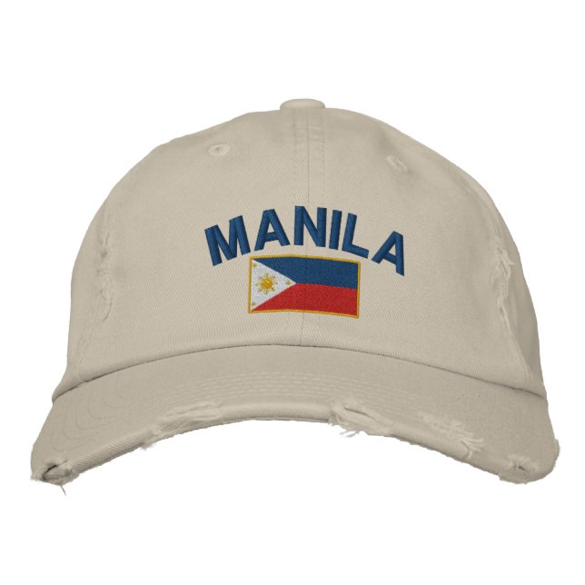 Gorra Bordada Bandera de Filipinas Manila (Anverso)