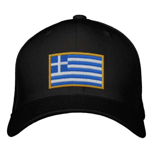 Gorra Bordada Bandera de Grecia (Anverso)
