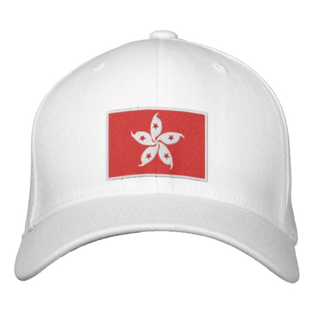Gorra Bordada Bandera de Hong Kong (Anverso)