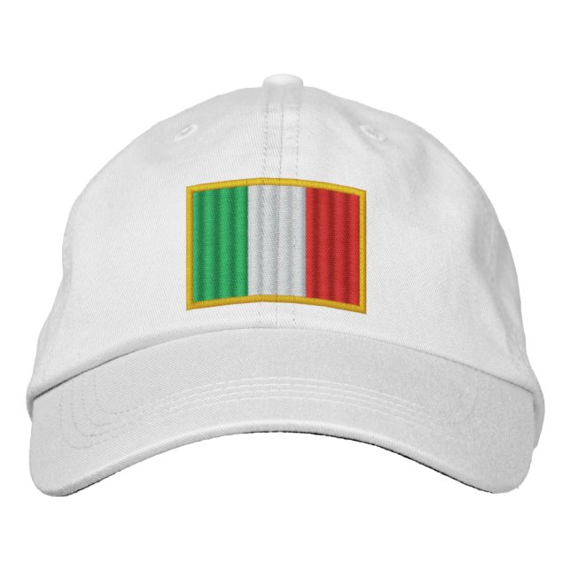 Gorra Bordada Bandera de Italia (Anverso)