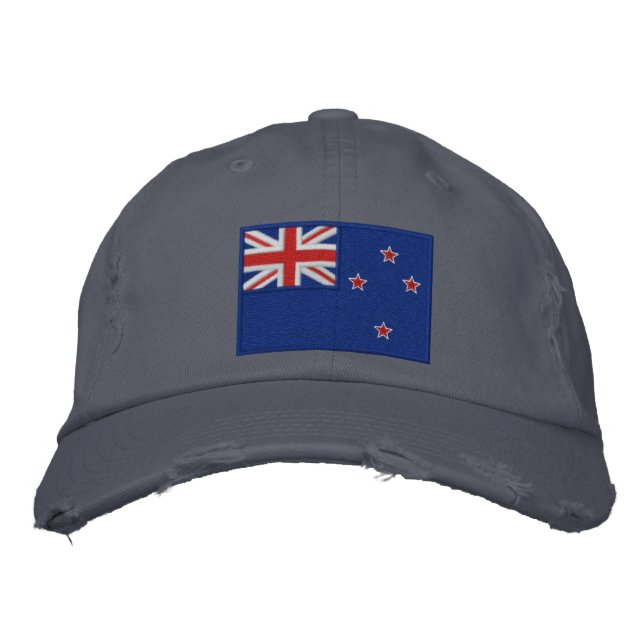 Gorra Bordada Bandera de Nueva Zelanda (Anverso)