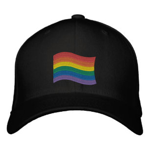 Gorra Bordada Bandera de Orgullo LGBTQ+ Tradicional Bordada de B
