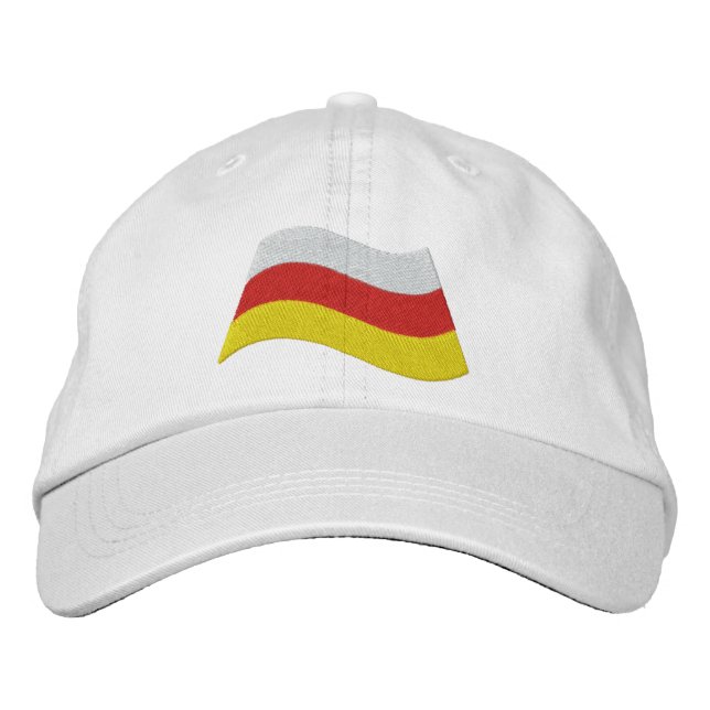 Gorra Bordada Bandera de Osetia del Sur (Anverso)