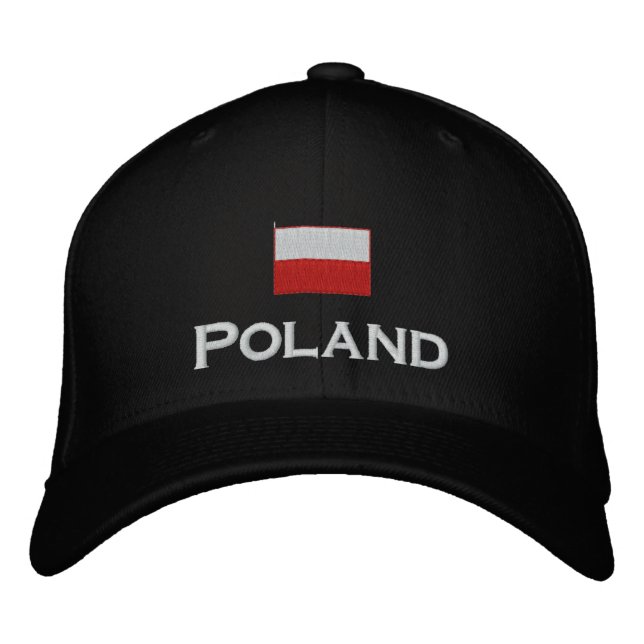 Gorra Bordada Bandera de Polonia (Anverso)
