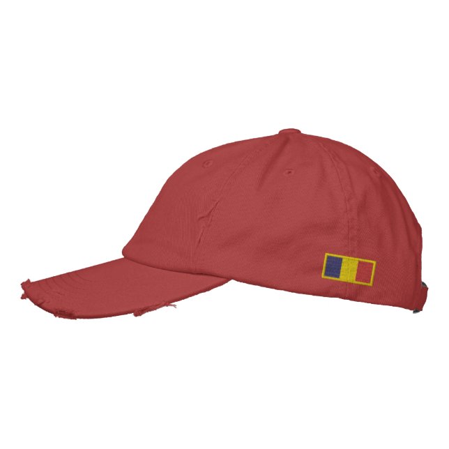 Gorra Bordada Bandera de Rumania (Izquierda)