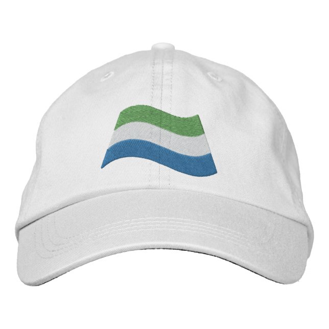 Gorra Bordada Bandera de Sierra Leona (Anverso)