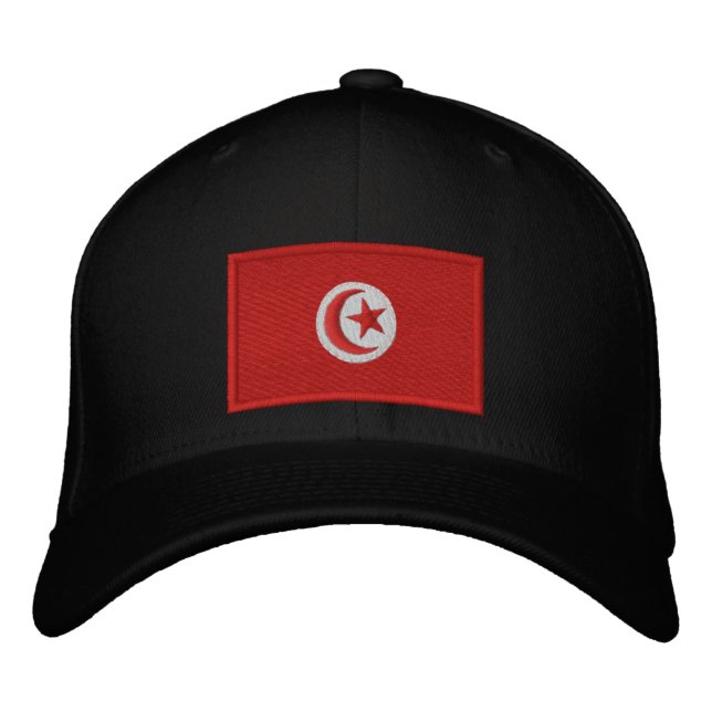 Gorra Bordada Bandera de Túnez (Anverso)