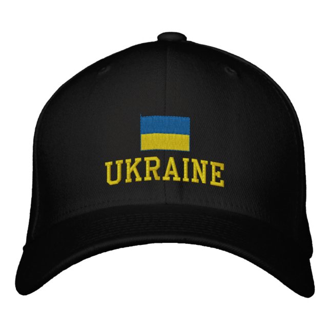 Gorra Bordada Bandera de Ucrania (Anverso)