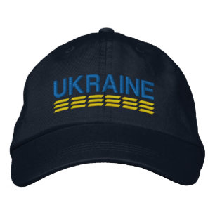 Gorra Bordada Bandera de UCRANIA colorea azul y amarillo en la m