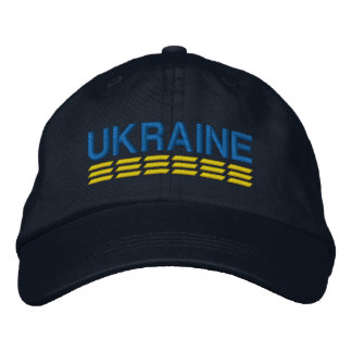 Gorra Bordada Bandera de UCRANIA colorea azul y amarillo en la m