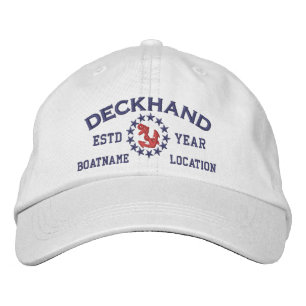Gorra Bordada Bandera de Yacht Personalizable YEAR y Nombres par