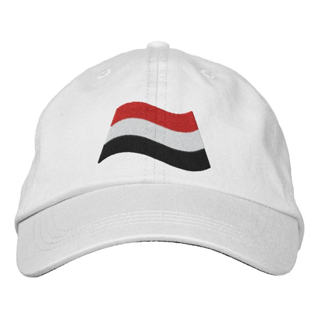 Gorra Bordada Bandera de Yemen (Anverso)