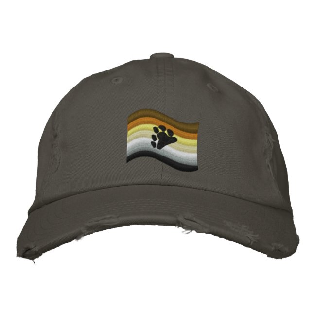 Gorra Bordada Bandera del Orgullo del Oso (Anverso)