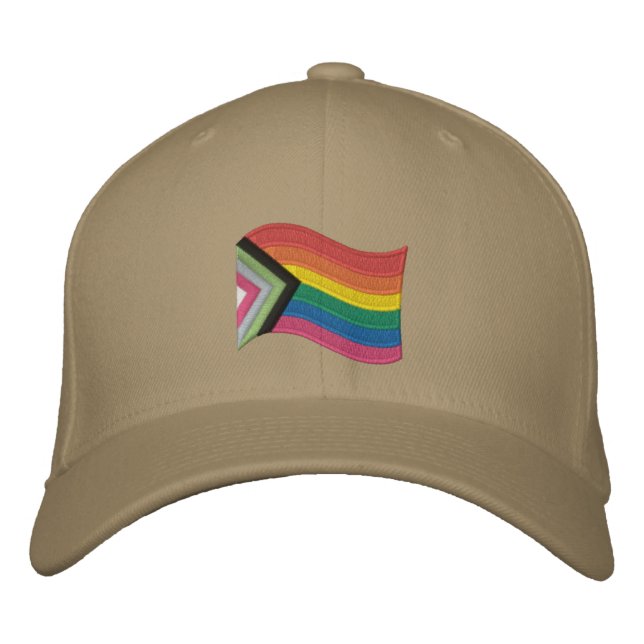 Gorra Bordada Bandera del Orgullo LGBTQ+ Bebé de béisbol con ban (Anverso)