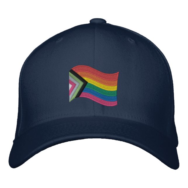 Gorra Bordada Bandera del Orgullo LGBTQ+ Bebé de béisbol con ban (Anverso)