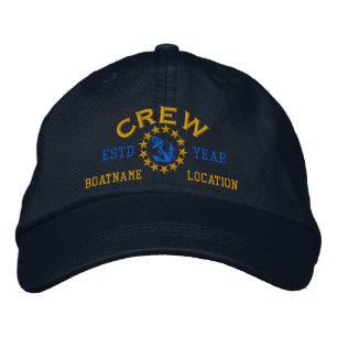 Gorra Bordada Bandera del yate del equipo del AÑO y de los
